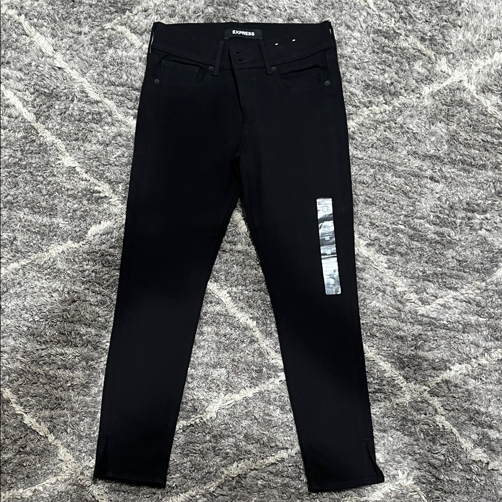 Express Black Cropped Skinny Pants